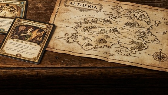 Illustrated parchment board game map of Hogwarts Castle by MinaLima